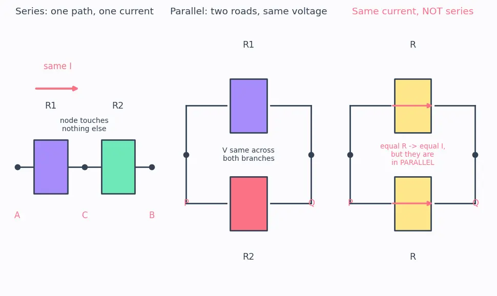 Figure — Compute equivalent resistance in mixed networks