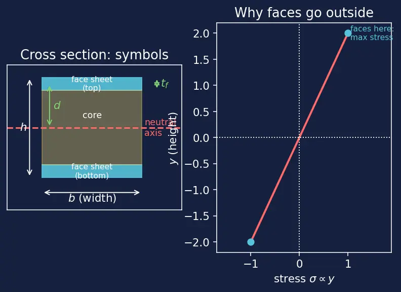 Figure — Sandwich structures — face sheets, core