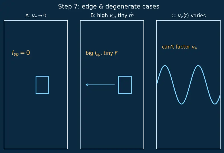 Figure — Specific impulse Isp = v_e - g₀ — definition, physical meaning, units