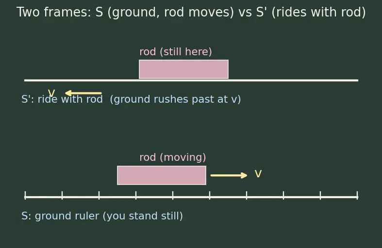 Figure — Length contraction — derivation