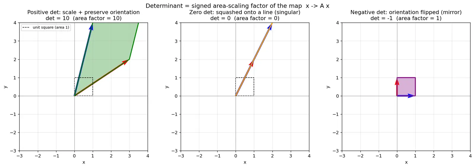 Figure — Determinant computation and meaning