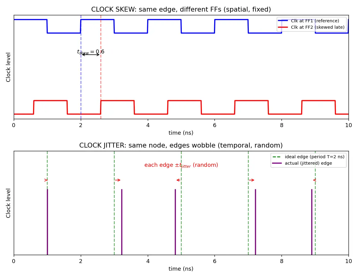 Figure — Clock skew and jitter
