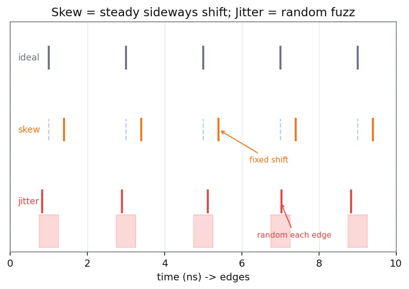Figure — Clock skew and jitter