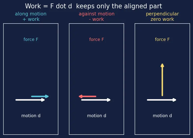Figure — Conservation of mechanical energy — derivation