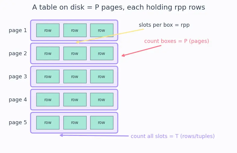 Figure — EXPLAIN — reading query plans, cost estimation