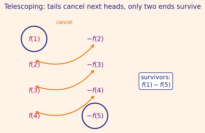 Figure — Sigma (Σ) notation — evaluating, telescoping sums
