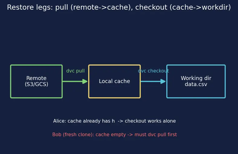 Figure — Data versioning (DVC)