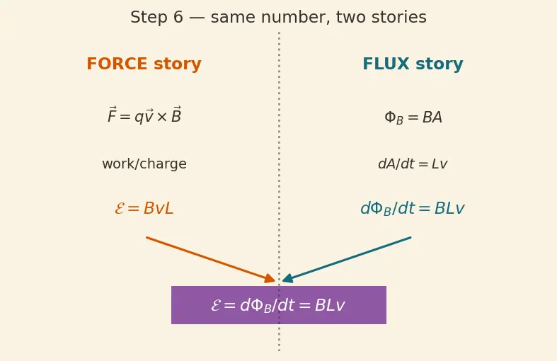 Figure — Faraday's law — EMF = −dΦ - dt