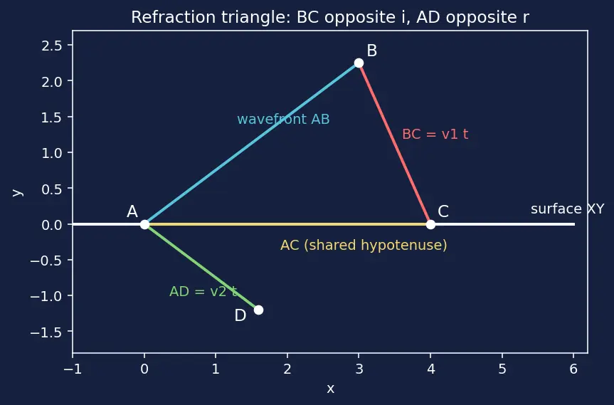 Figure — Huygens' principle — wavefront propagation