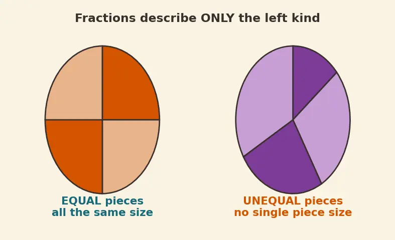 Figure — Fractions — proper, improper, mixed numbers