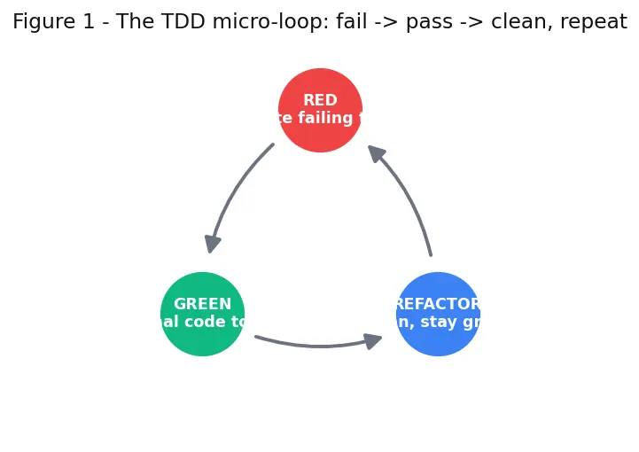 Figure — TDD — Red-Green-Refactor cycle