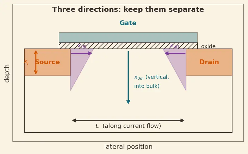 Figure — Channel length and short-channel effects