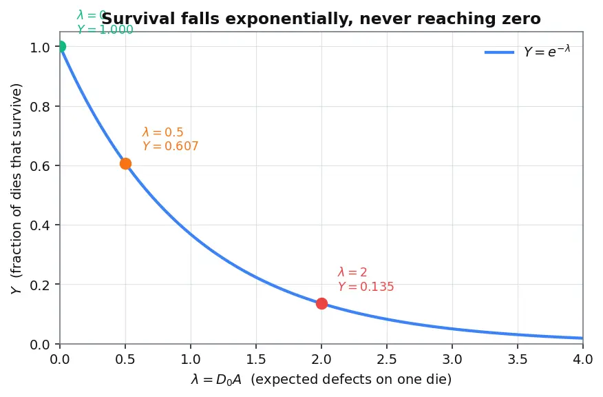 Figure — Yield, defect density, and binning