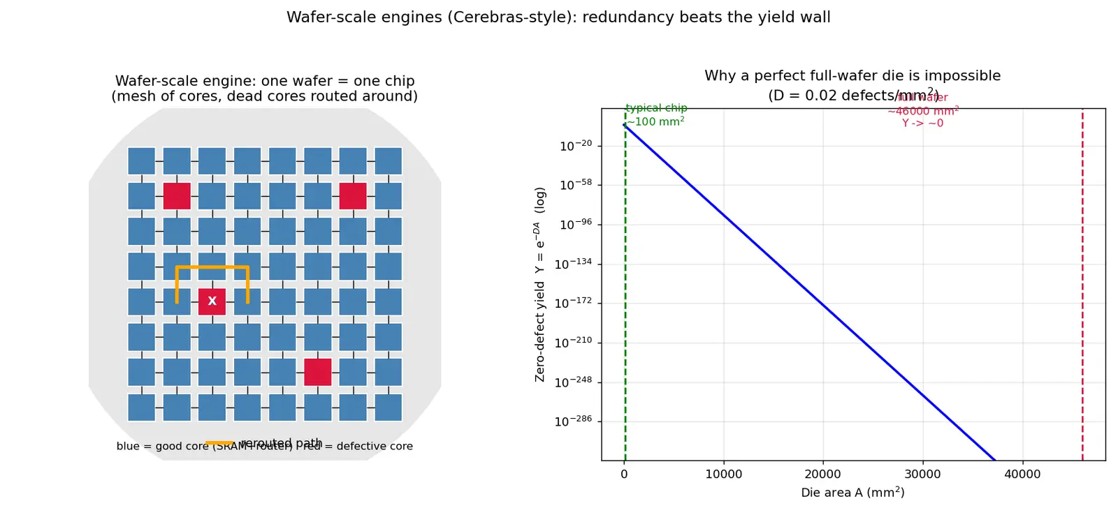 Figure — Wafer-scale engines (Cerebras-style)
