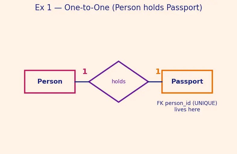 Figure — ER diagrams — entities, attributes, relationships, cardinality