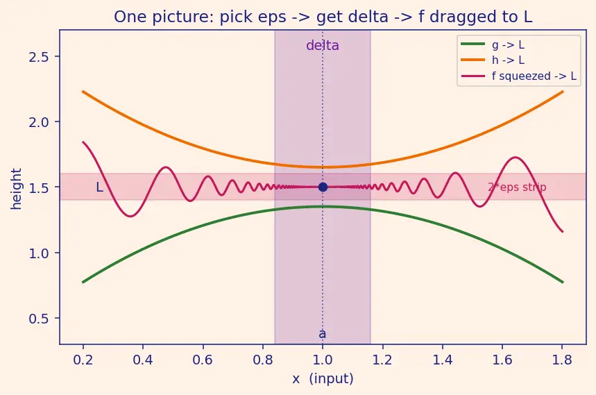 Figure — Squeeze theorem (sandwich theorem)