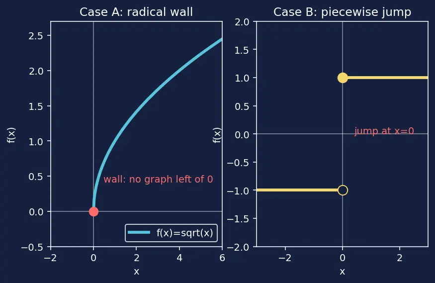 Figure — Types — constant, linear, quadratic, polynomial, rational, radical, piecewise