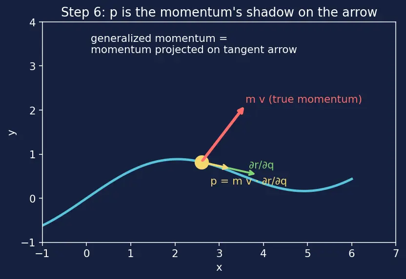 Figure — Generalized momenta and generalized forces