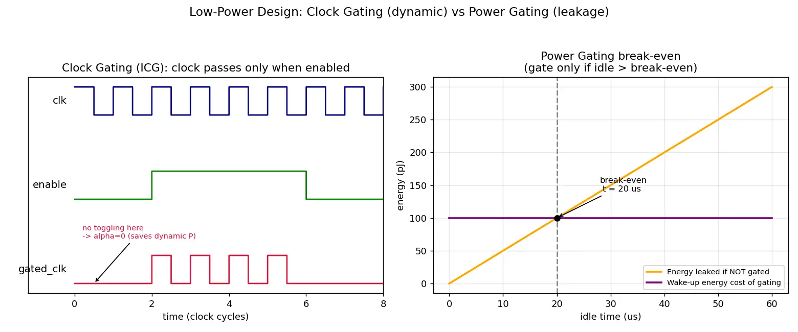 Figure — Low-power design techniques (clock - power gating)
