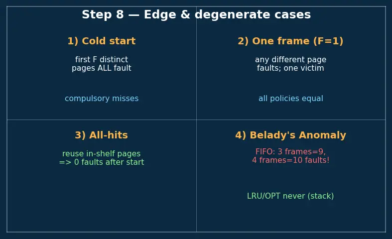 Figure — Page replacement — FIFO, LRU, Clock, Optimal