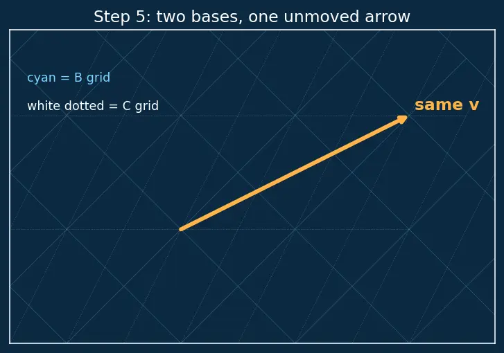 Figure — Coordinate vectors — change of basis