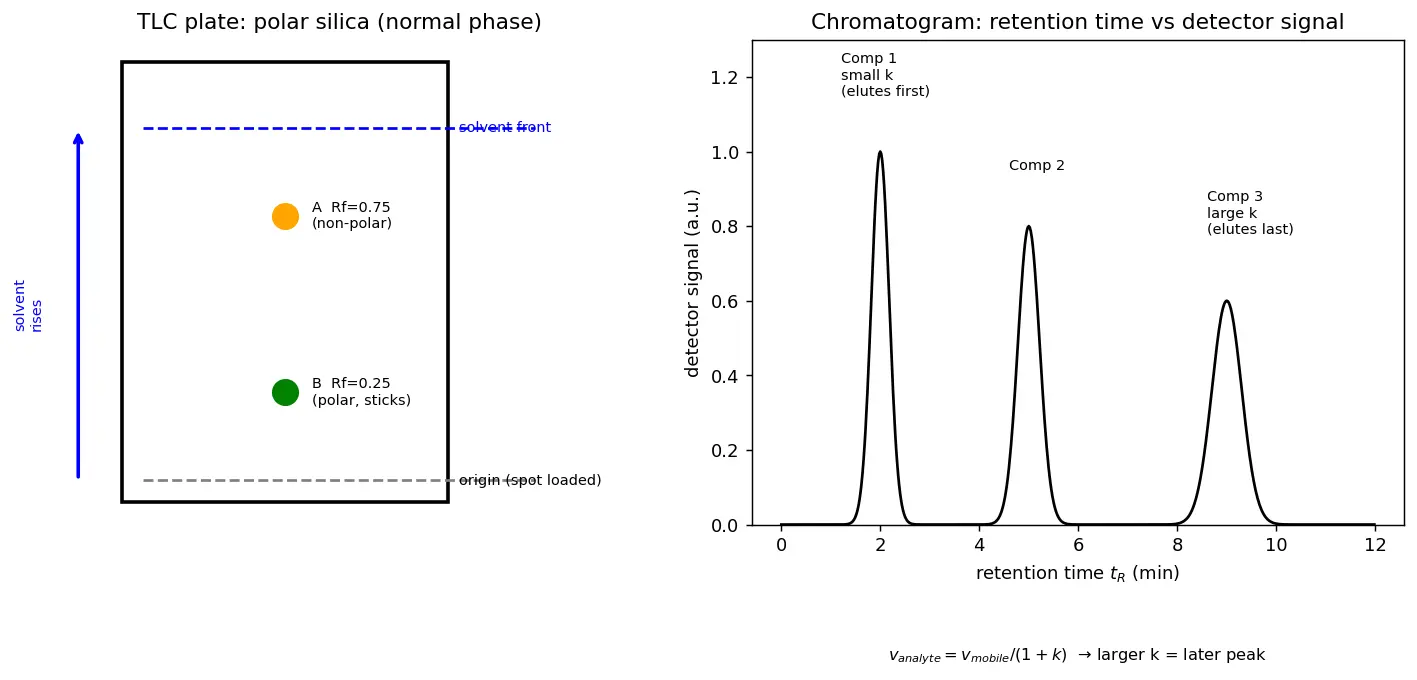 Figure — Chromatography — TLC, column, GC, HPLC (principles)