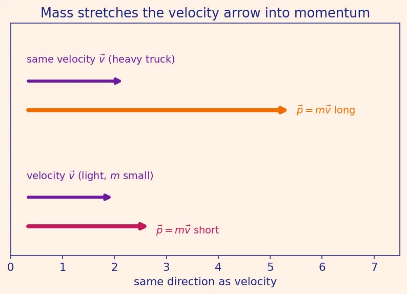 Figure — Conservation of linear momentum — derivation from Newton's third law