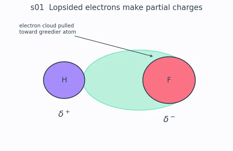 Figure — Polarity of molecules — vector sum of bond dipoles