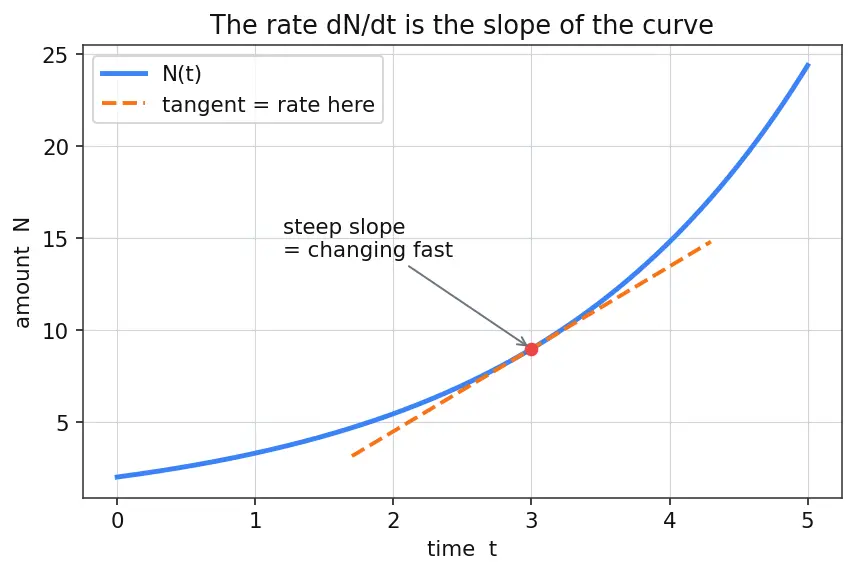Figure — Exponential growth and decay models — half-life, doubling time