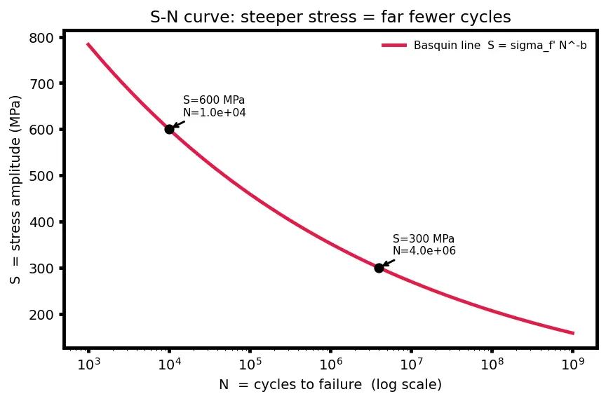 Figure — Fatigue — S-N curves, Miner's rule