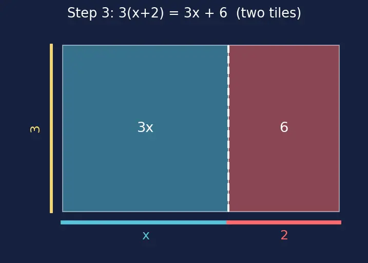 Figure — Multiplication of algebraic expressions — monomial × polynomial, polynomial × polynomial