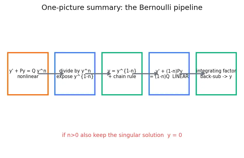 Figure — Bernoulli equations — substitution