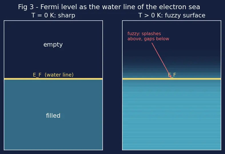 Figure — Fermi level and Fermi-Dirac distribution