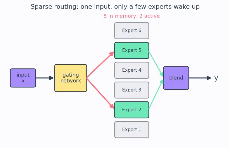 Figure — Sparse routing and gating networks