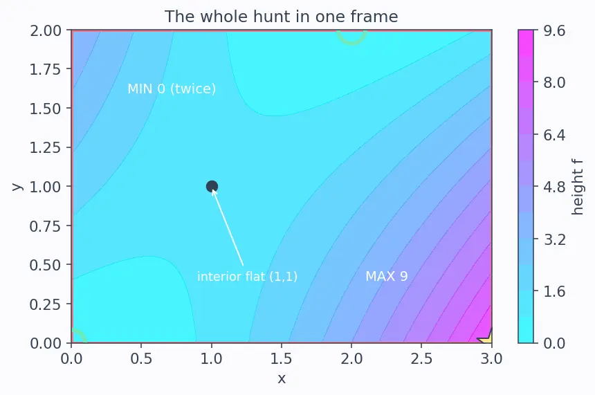 Figure — Absolute extrema on closed bounded regions