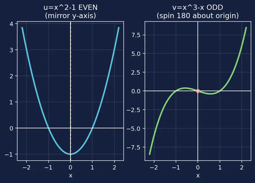 Figure — Graphs of functions — plotting, reading key features