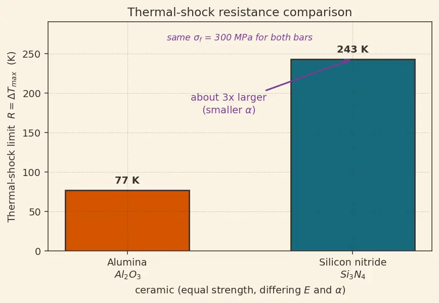 Figure — Ceramics — alumina, zirconia, silicon carbide, silicon nitride; properties at high T