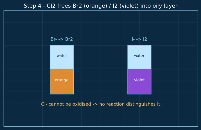 Figure — Common anions — Cl⁻, Br⁻, I⁻, SO₄²⁻, NO₃⁻, CO₃²⁻ — confirmatory tests