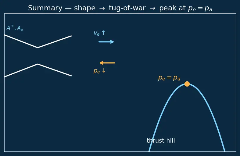 Figure — Nozzle area ratio ε = A_e - A - — choosing for optimal performance