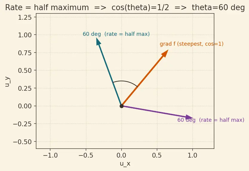 Figure — Gradients and directional derivatives