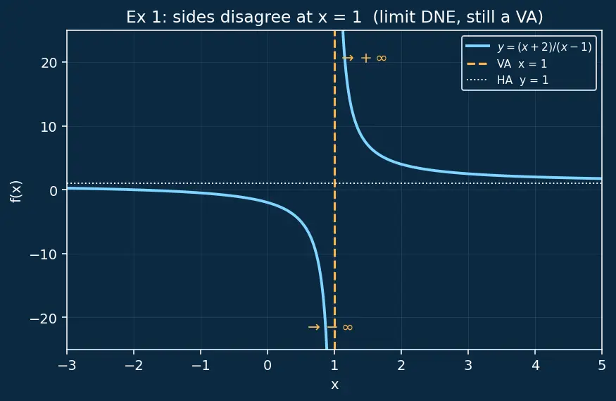 Figure — Infinite limits and limits at infinity — vertical - horizontal asymptotes