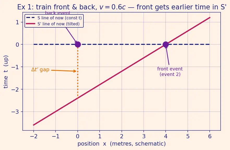 Figure — Simultaneity — relativity of simultaneity