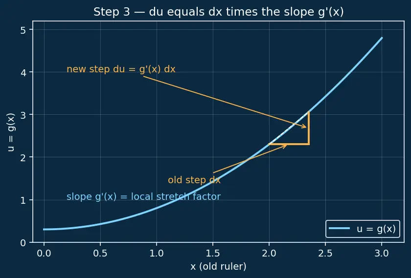 Figure — U-substitution — technique, change of limits for definite integrals