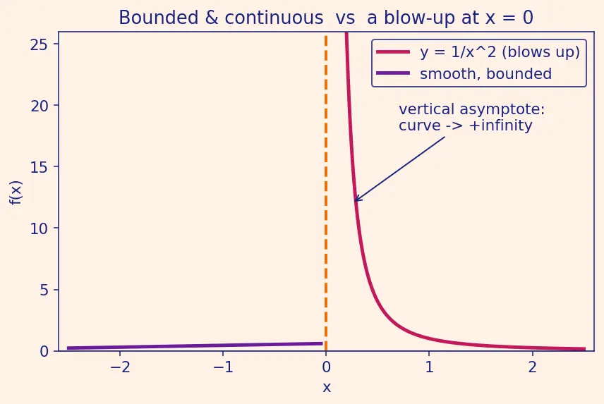Figure — Improper integrals — Type I (infinite limits), Type II (discontinuous integrand)