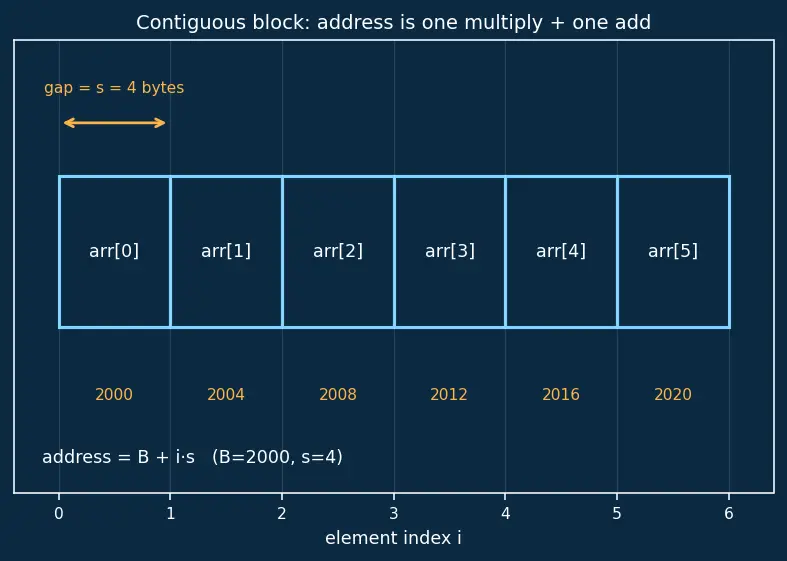 Figure — Array — static, dynamic; cache locality; amortized O(1) append