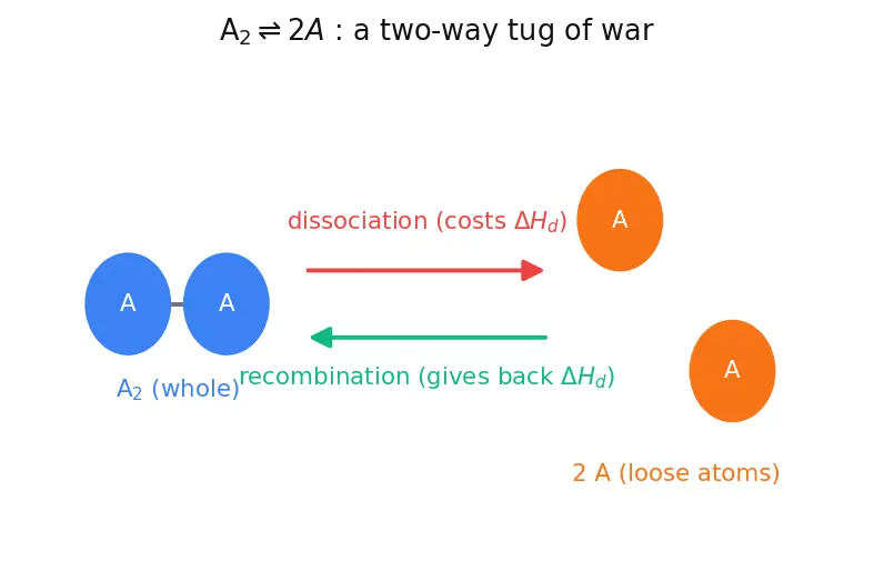 Figure — Real gas effects — dissociation, recombination