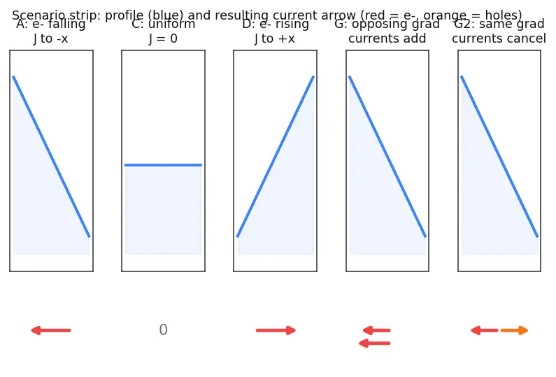 Figure — Diffusion current and concentration gradient