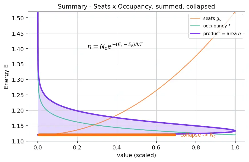 Figure — Carrier concentration equations (n, p, ni)