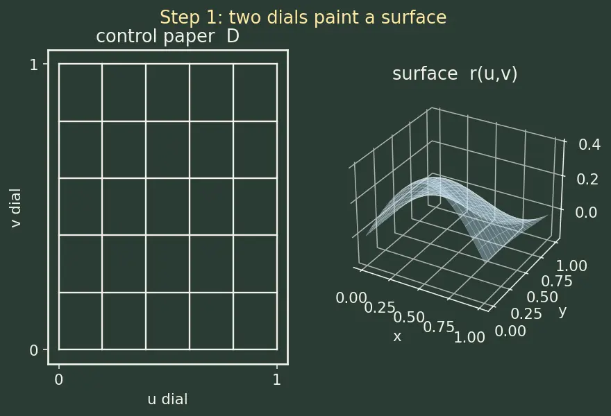 Figure — Parametric surfaces — tangent planes, surface area