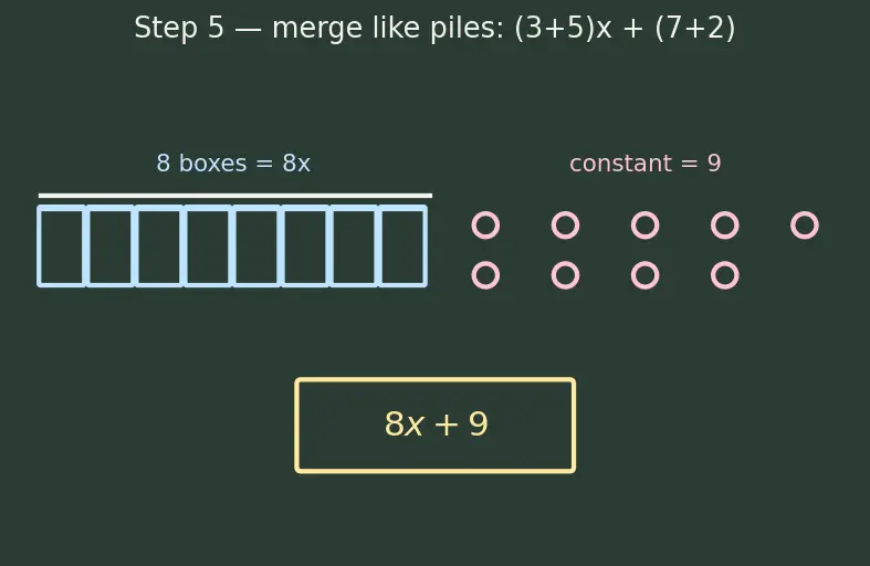 Figure — Variables, constants, coefficients — algebraic expressions